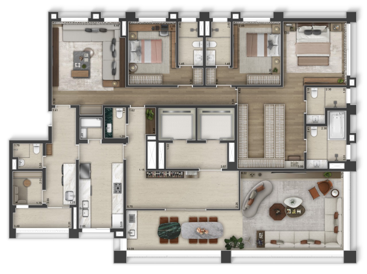 Apartamento, 4 quartos, 267 m² - Foto 20