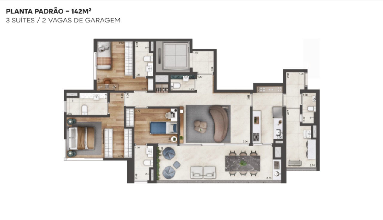 Apartamento, 3 quartos, 150 m² - Foto 11