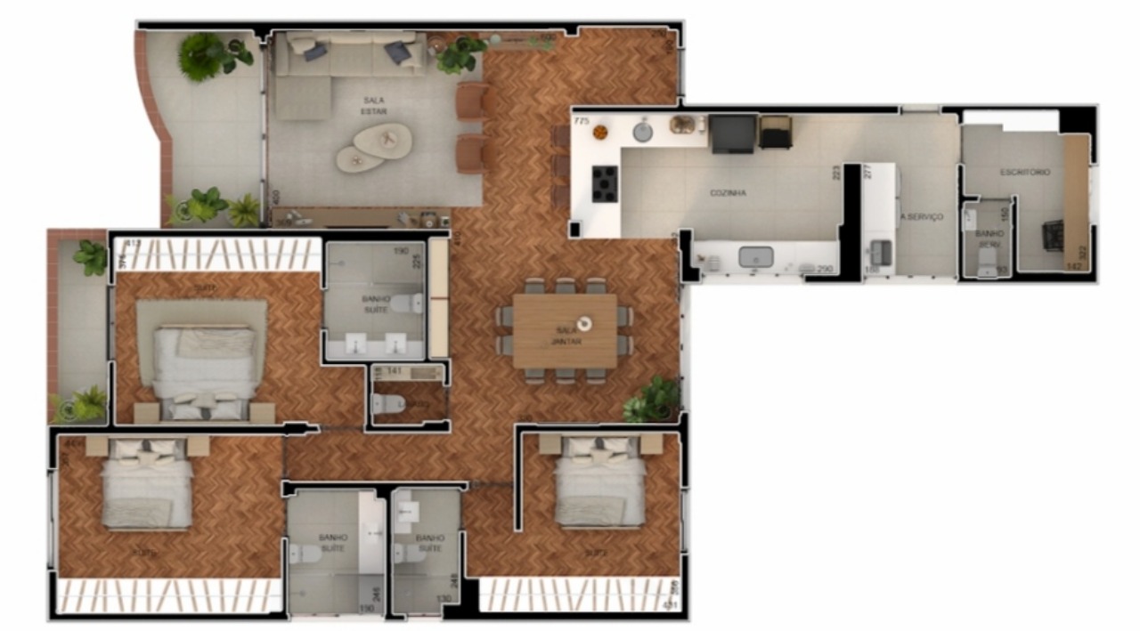 Apartamento, 3 quartos, 180 m² - Foto 2