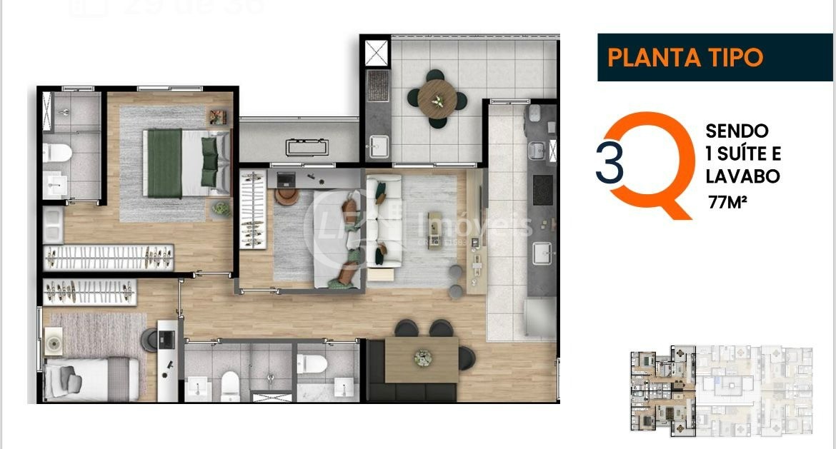 Apartamento, 2 quartos, 77 m² - Foto 26