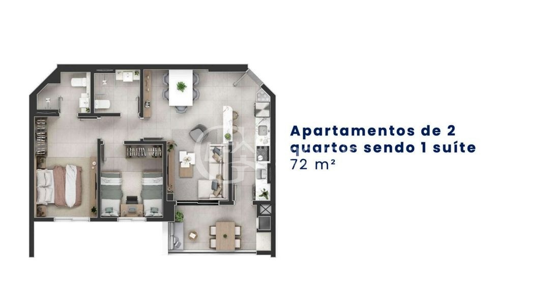 Apartamento à Venda em Campo Grande-MS: 2 Quartos, 1 Suíte, 3 Salas, 1 Banheiro, 2 Vagas de Garagem, 92m² no Monte Castelo!