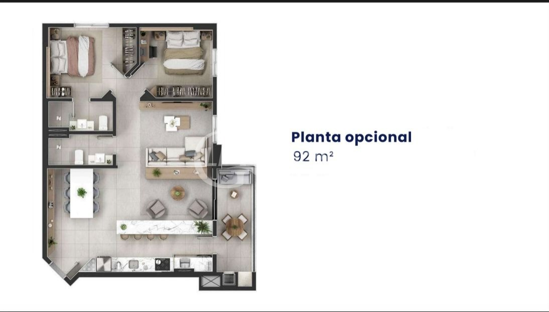 Apartamento à Venda em Campo Grande-MS: 2 Quartos, 1 Suíte, 3 Salas, 1 Banheiro, 2 Vagas de Garagem, 92m² no Monte Castelo!