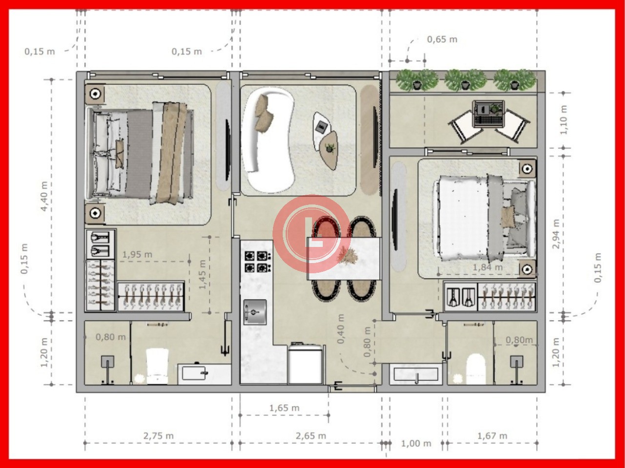 Apartamento, 2 quartos, 48 m² - Foto 3