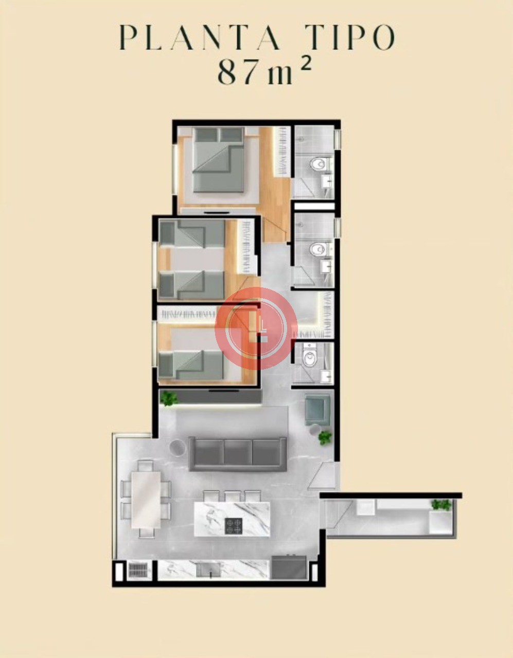 Apartamento, 3 quartos, 87 m² - Foto 21