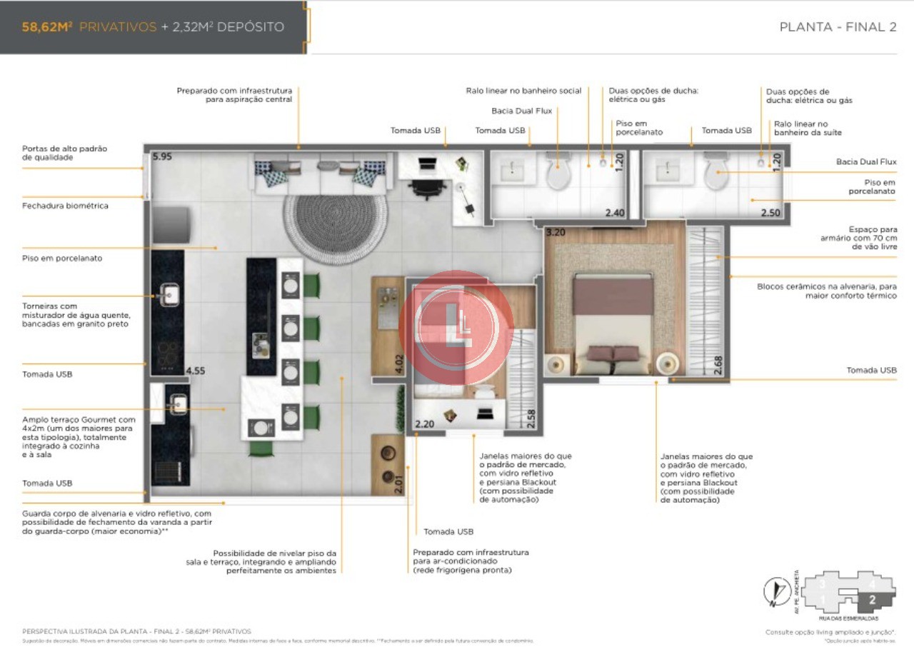Apartamento, 2 quartos, 58 m² - Foto 42