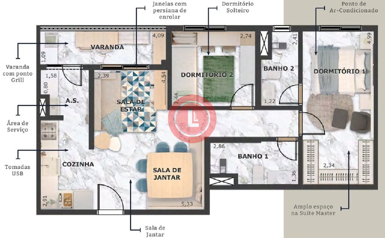 Apartamento, 2 quartos, 47 m² - Foto 8