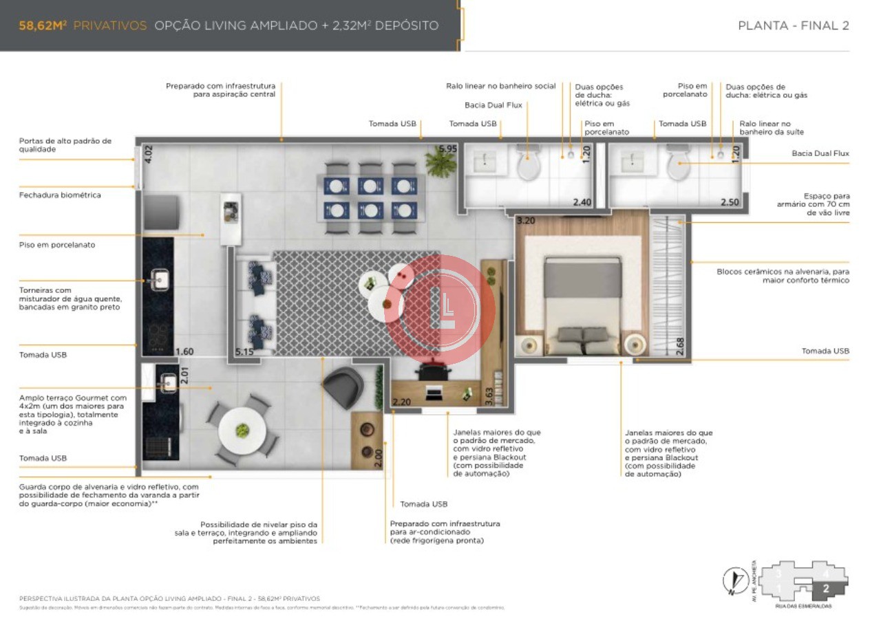 Apartamento, 2 quartos, 58 m² - Foto 43