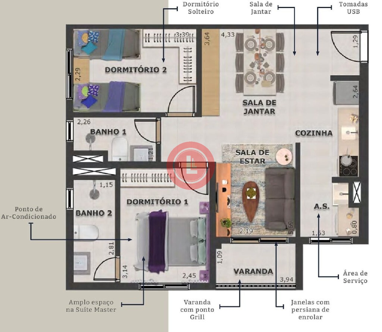 Apartamento, 2 quartos, 47 m² - Foto 6