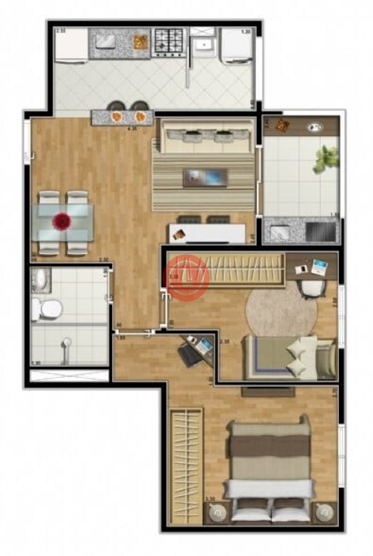 Apartamento, 3 quartos, 61 m² - Foto 58