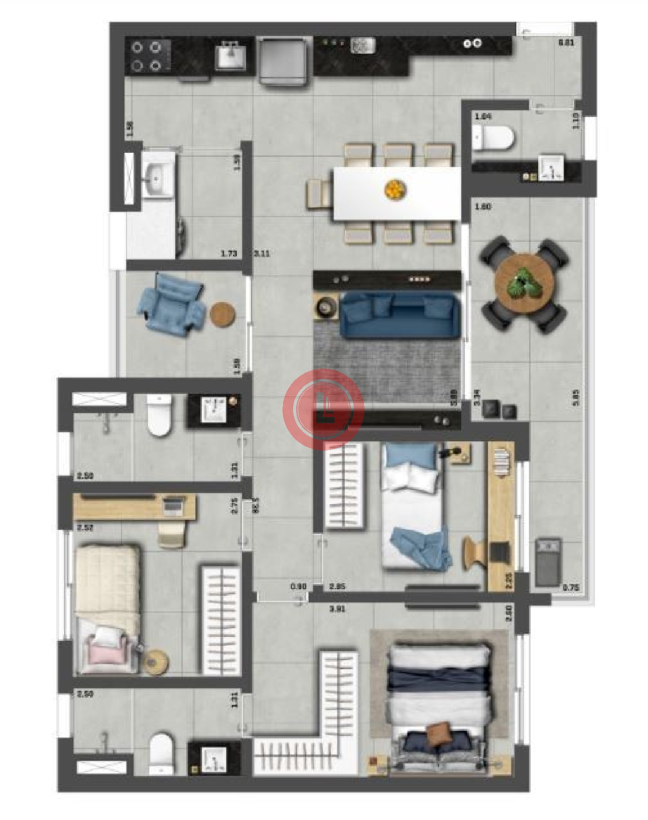 Apartamento, 3 quartos, 85 m² - Foto 3