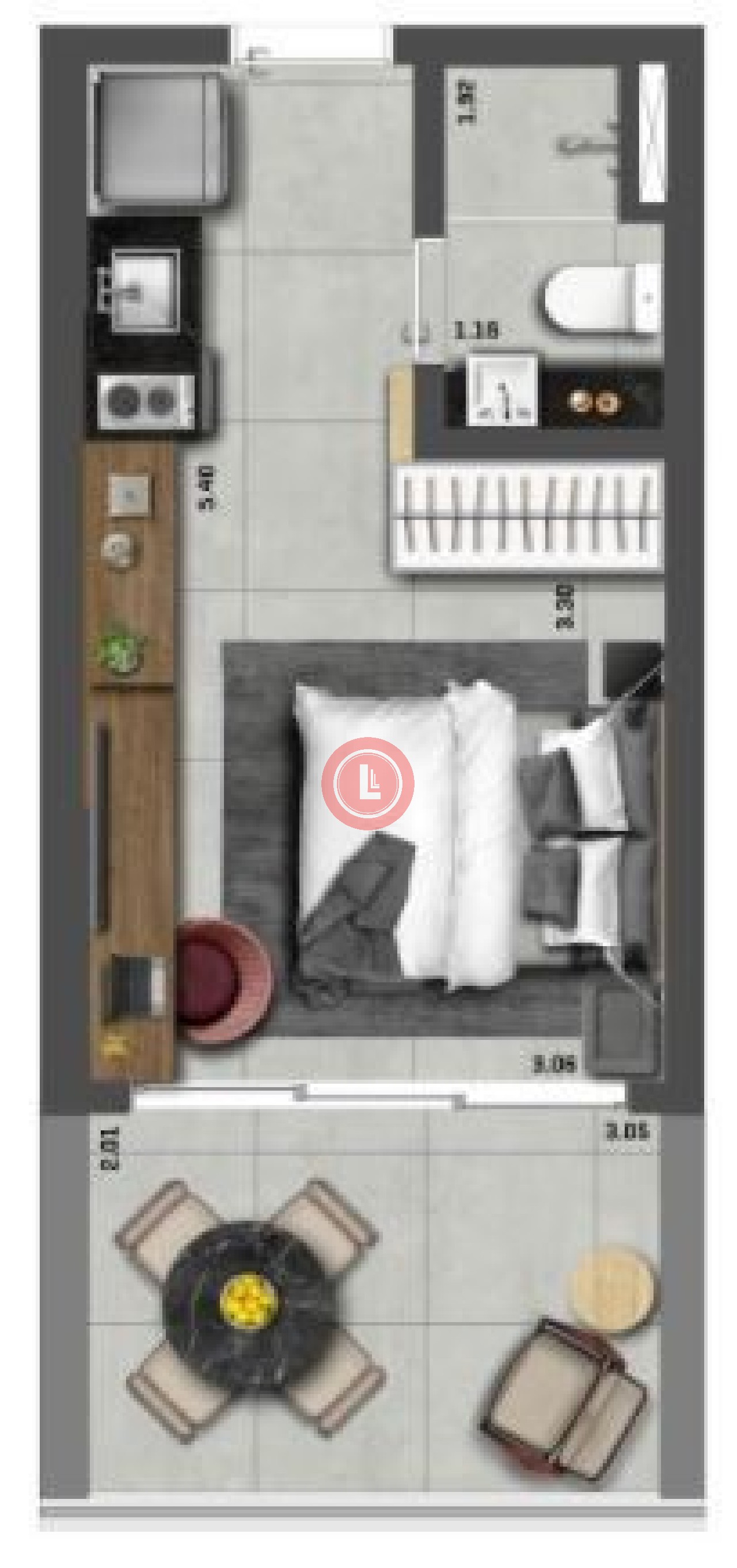 Apartamento, 1 quarto, 26 m² - Foto 2