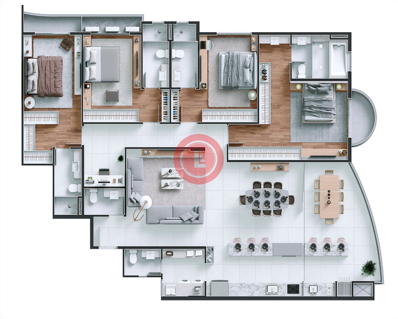 Cobertura, 4 quartos, 361 m² - Foto 6