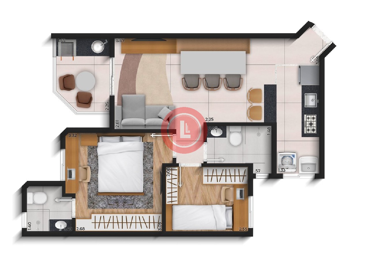 Apartamento, 2 quartos, 48 m² - Foto 37