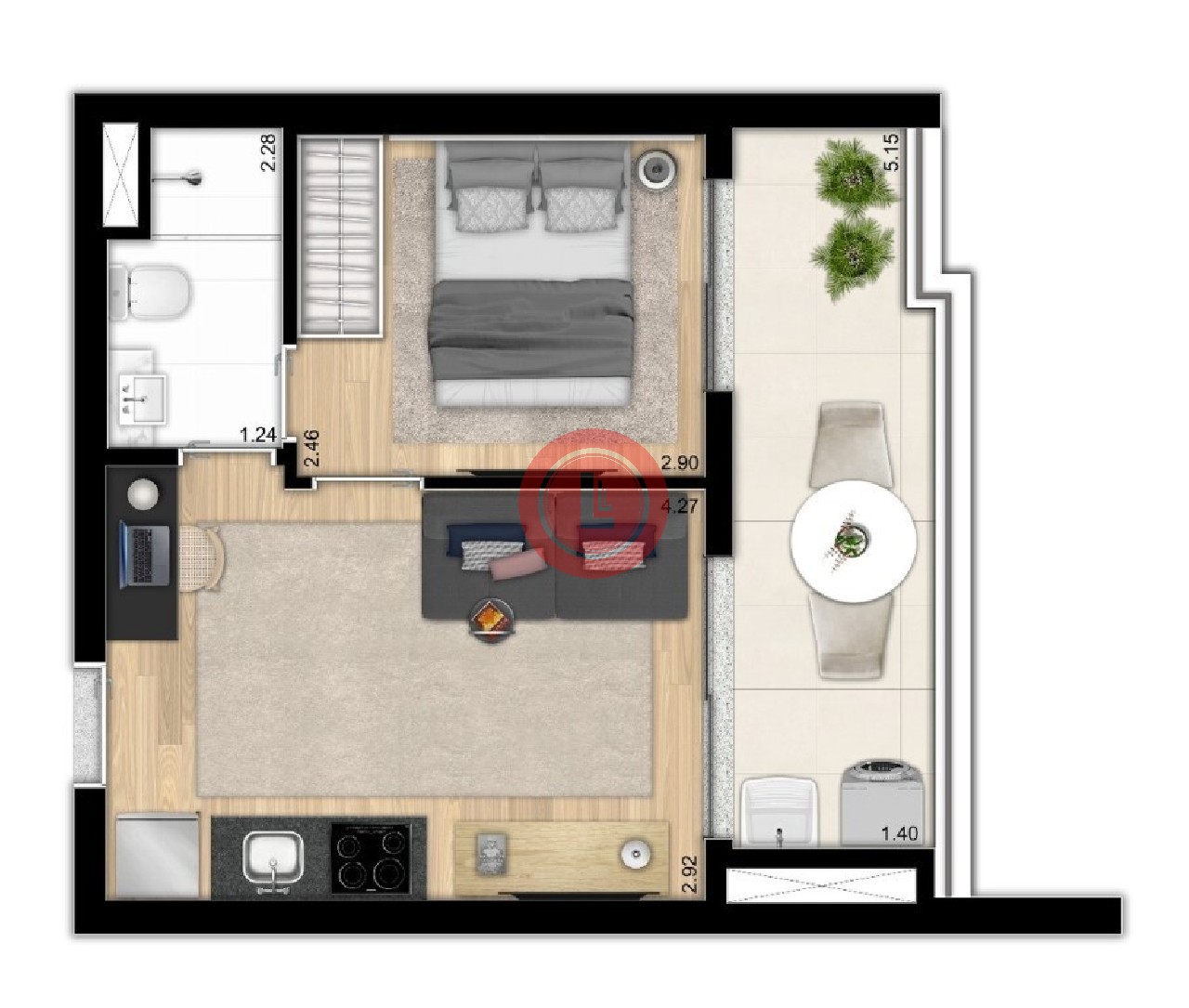 Apartamento, 1 quarto, 27 m² - Foto 21