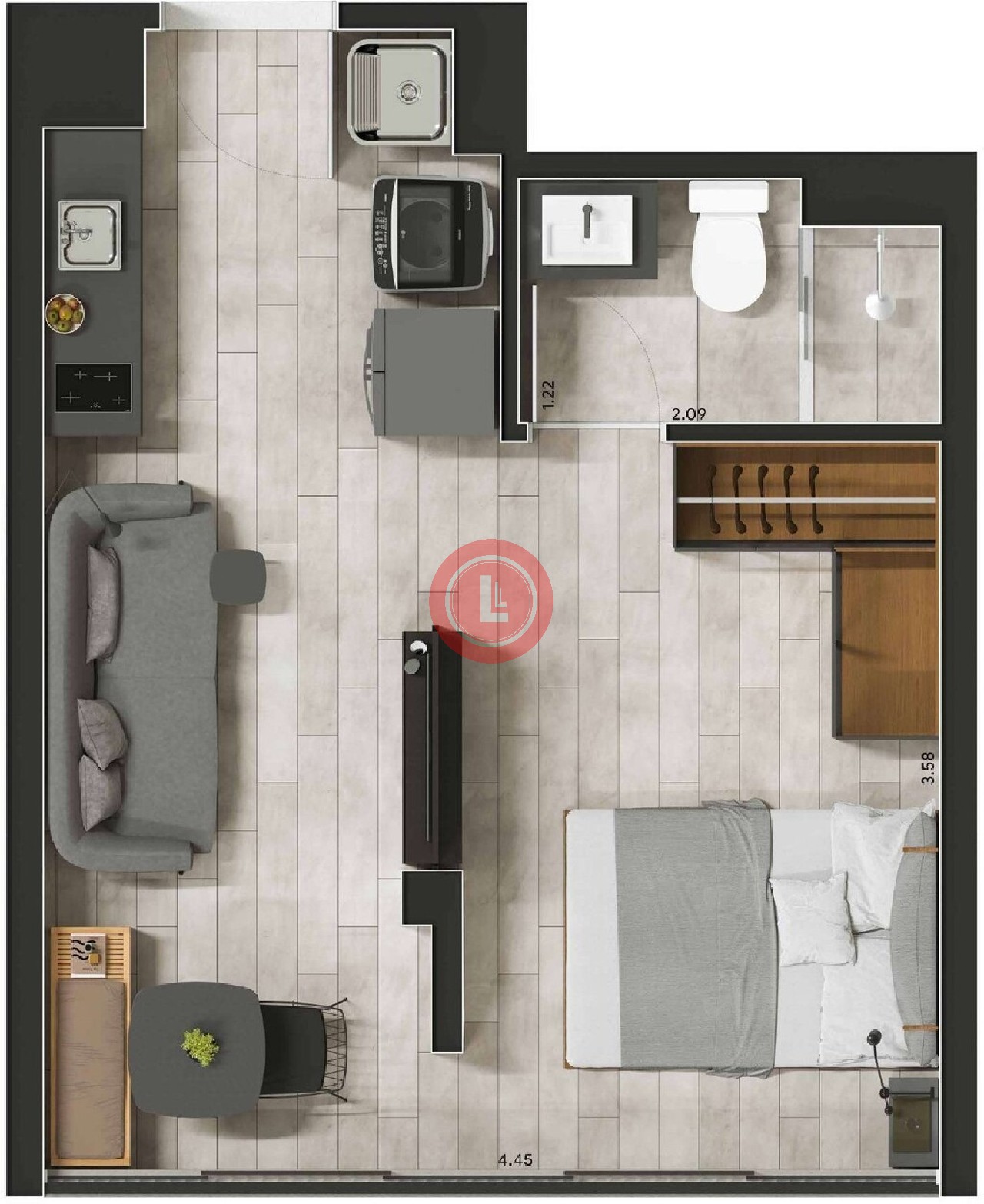 Apartamento, 1 quarto, 24 m² - Foto 25