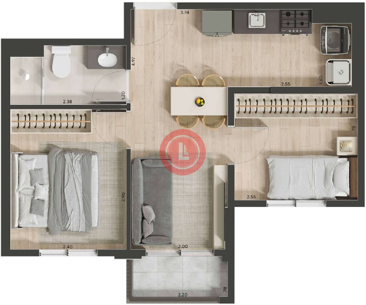 Apartamento, 1 quarto, 24 m² - Foto 19