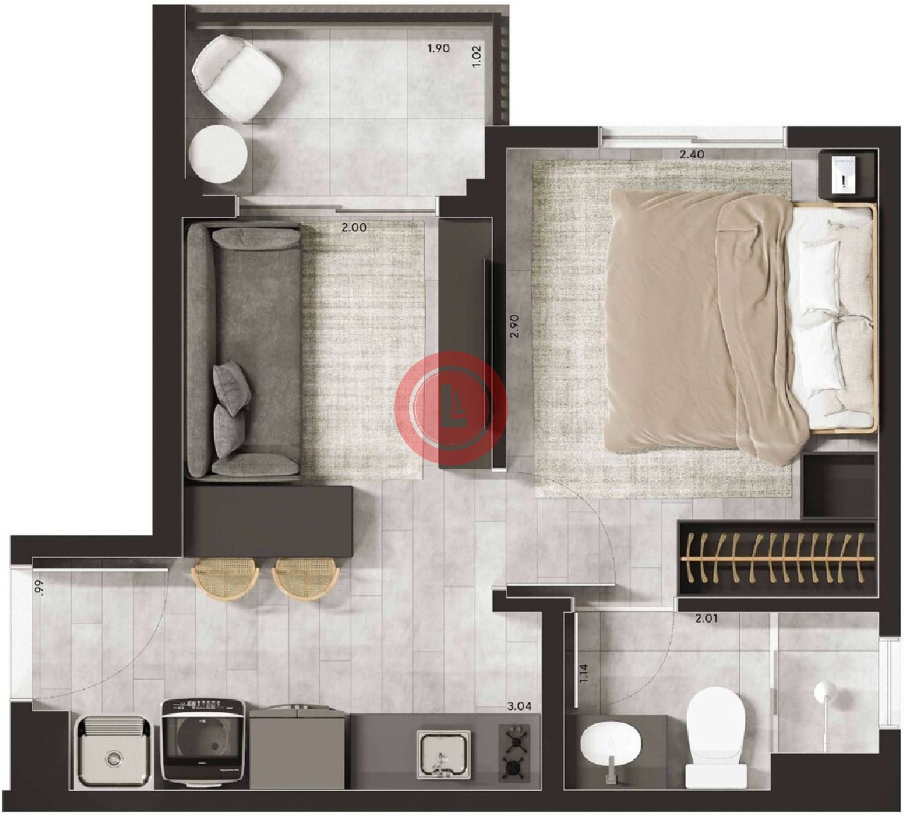 Apartamento, 1 quarto, 24 m² - Foto 24