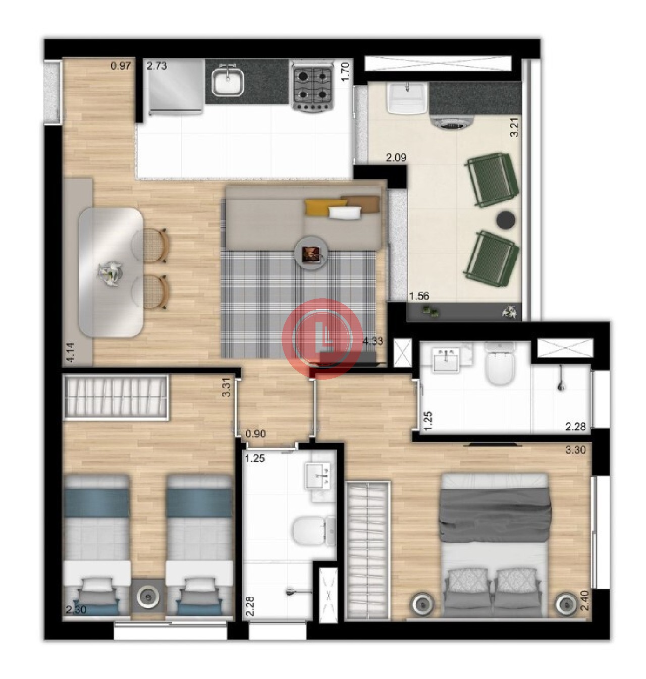 Apartamento, 1 quarto, 36 m² - Foto 22
