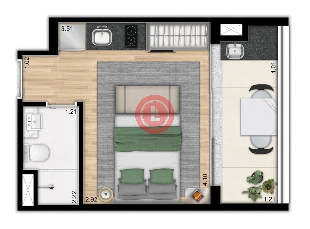 Apartamento, 1 quarto, 36 m² - Foto 20