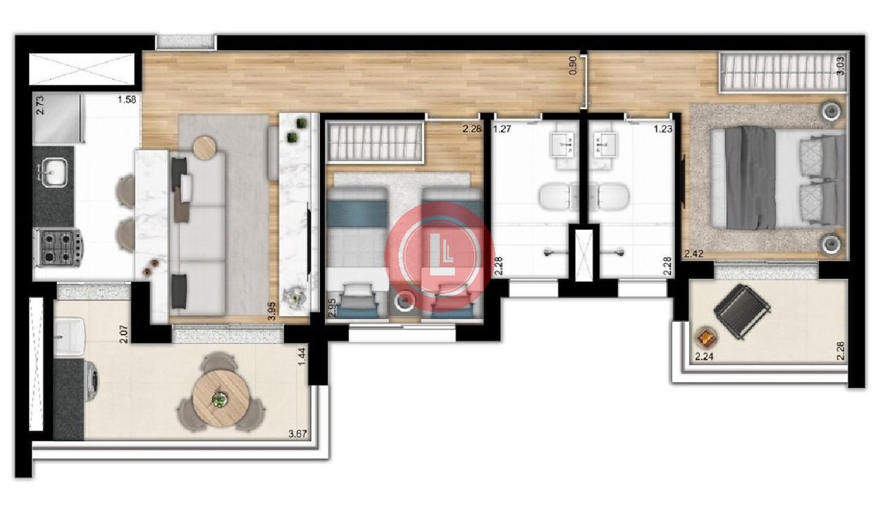 Apartamento, 2 quartos, 60 m² - Foto 23