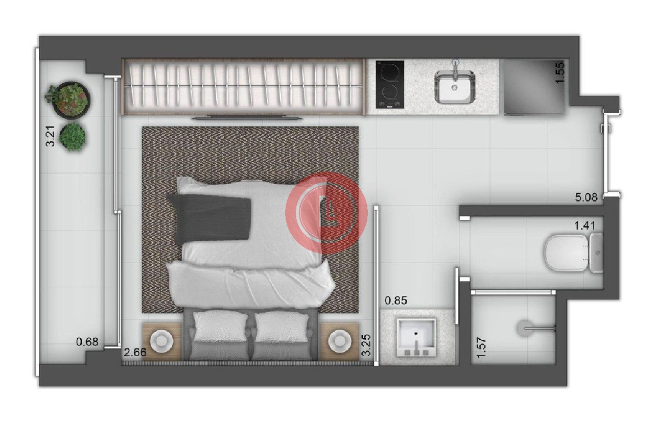 Apartamento, 1 quarto, 35 m² - Foto 7