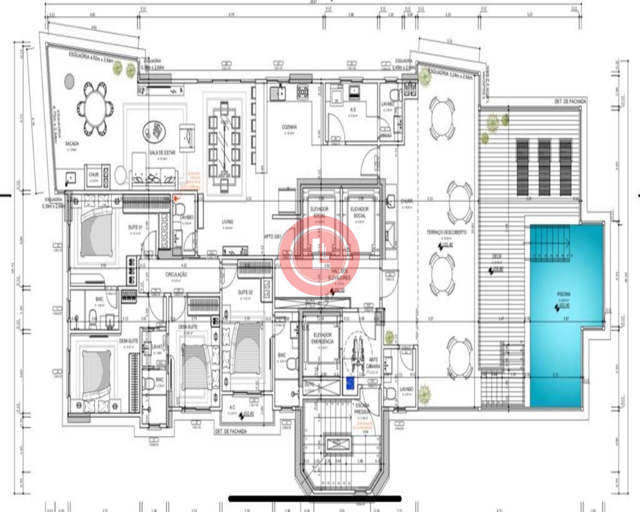 Cobertura, 4 quartos, 257 m² - Foto 5