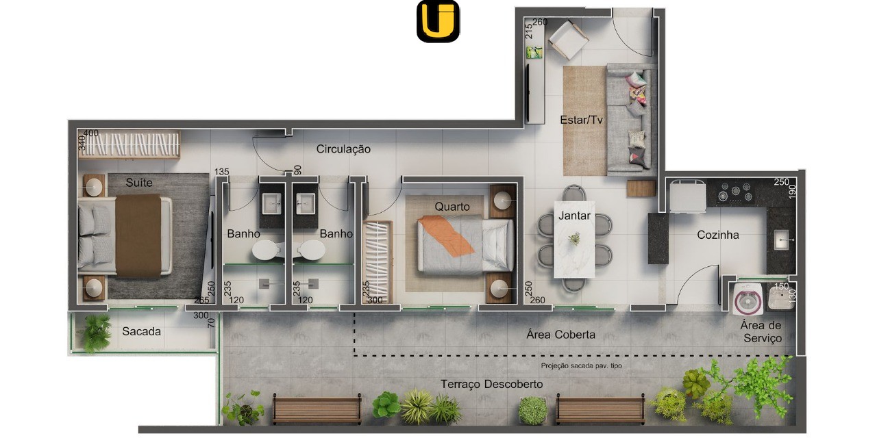 Apartamento, 2 quartos, 69 m² - Foto 8