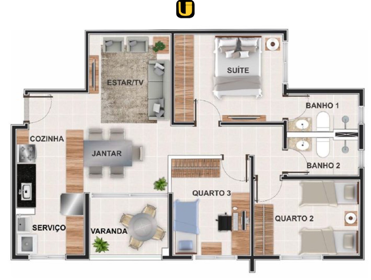 Apartamento, 2 quartos, 500 m² - Foto 46