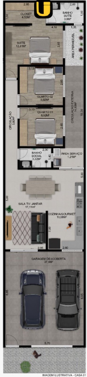 Casa, 3 quartos, 150 m² - Foto 5