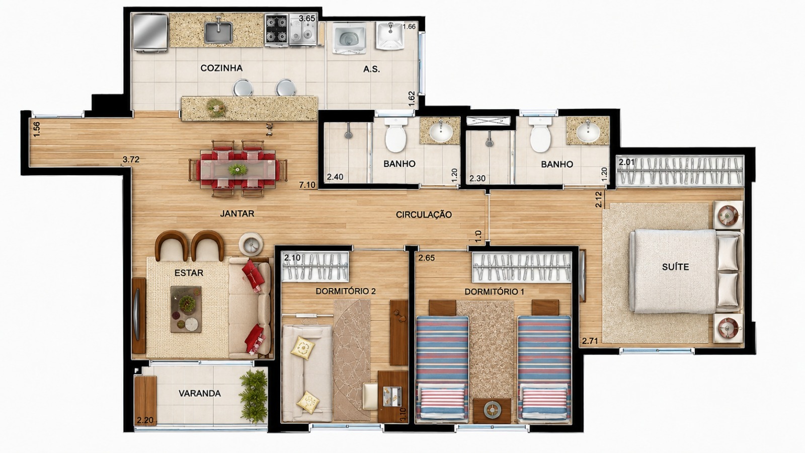 Apartamento, 3 quartos, 75 m² - Foto 15