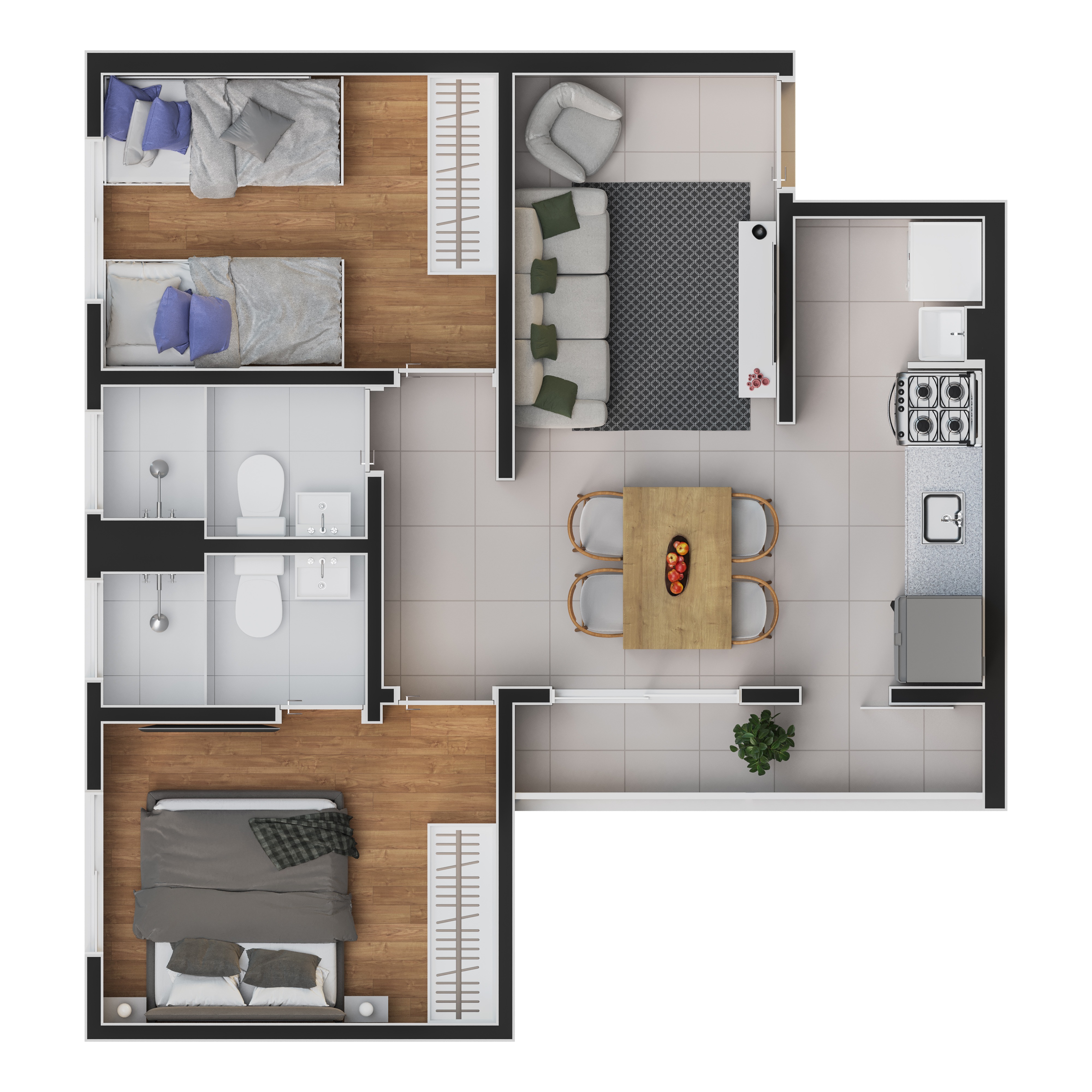 Apartamento, 2 quartos, 48 m² - Foto 9