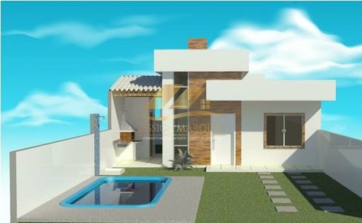Linda casa com 2 quartos e área gourmet em Unamar - Cabo Frio - RJ