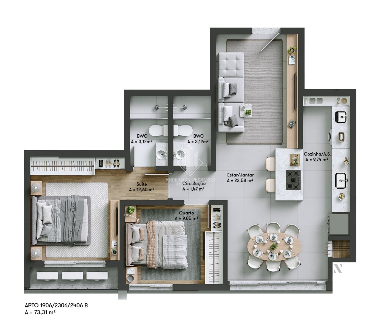 Apartamento, 3 quartos, 110 m² - Foto 35