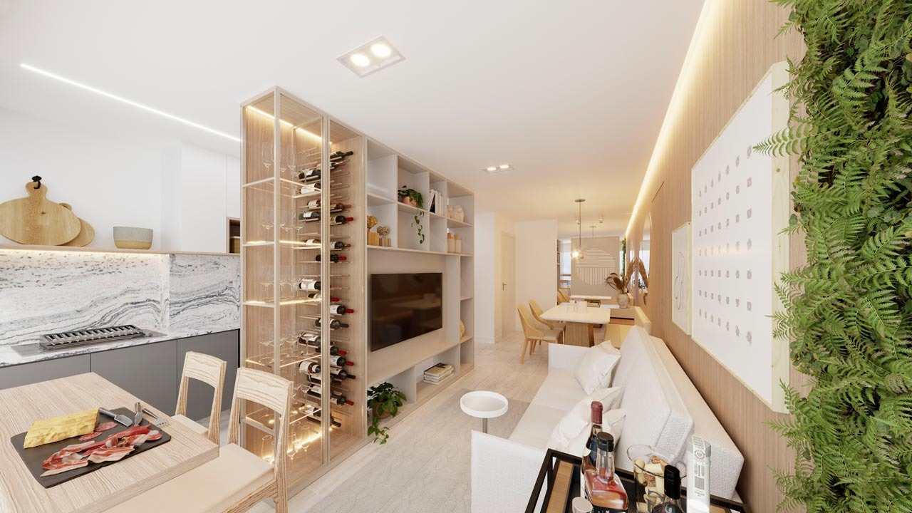 Porto carioca, apartamento com 2 quartos com varanda, suíte 