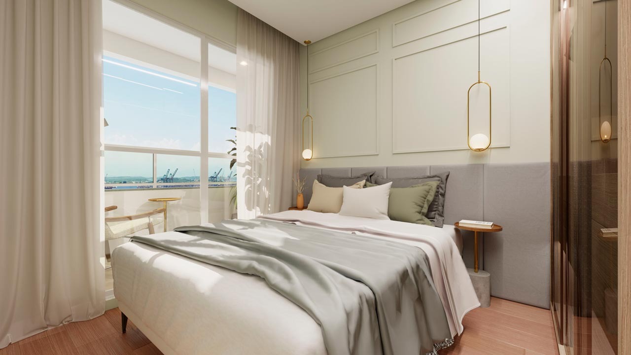 Porto carioca, apartamento com 2 quartos com varanda, suíte 