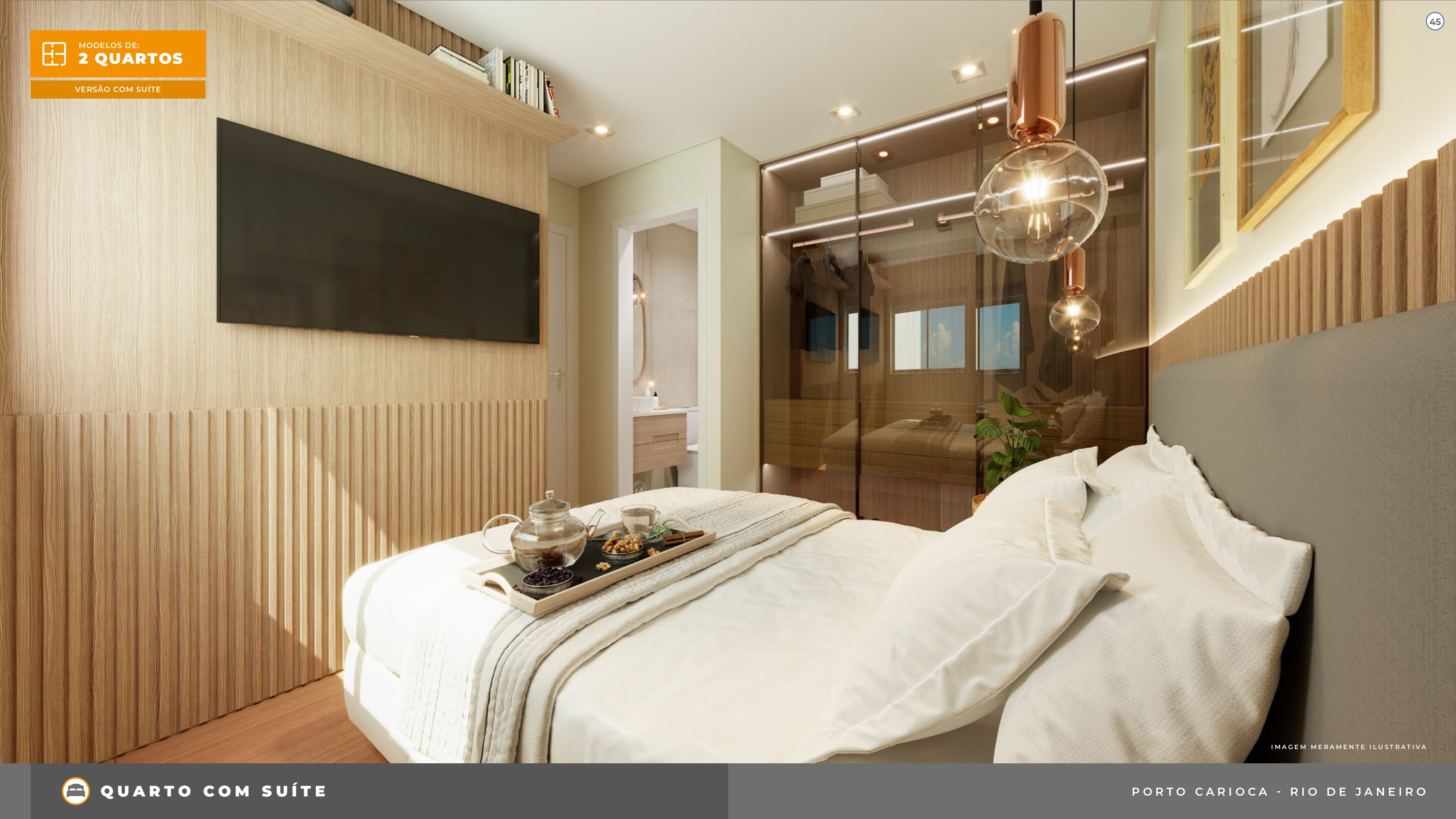 Porto carioca, apartamento com 2 quartos com varanda, suíte vaga de garagem