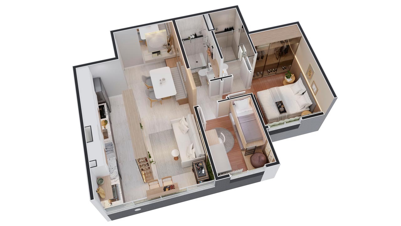 Porto carioca, apartamento com 2 quartos com varanda, suíte 