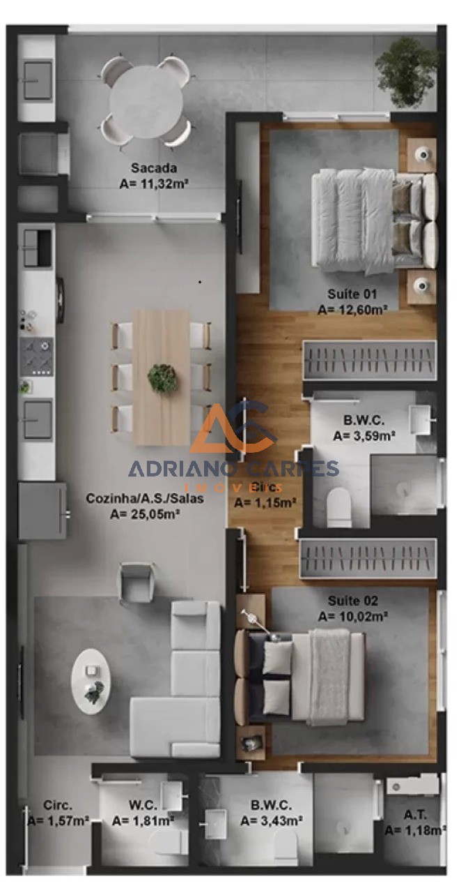 Apartamento, 2 quartos, 80 m² - Foto 9
