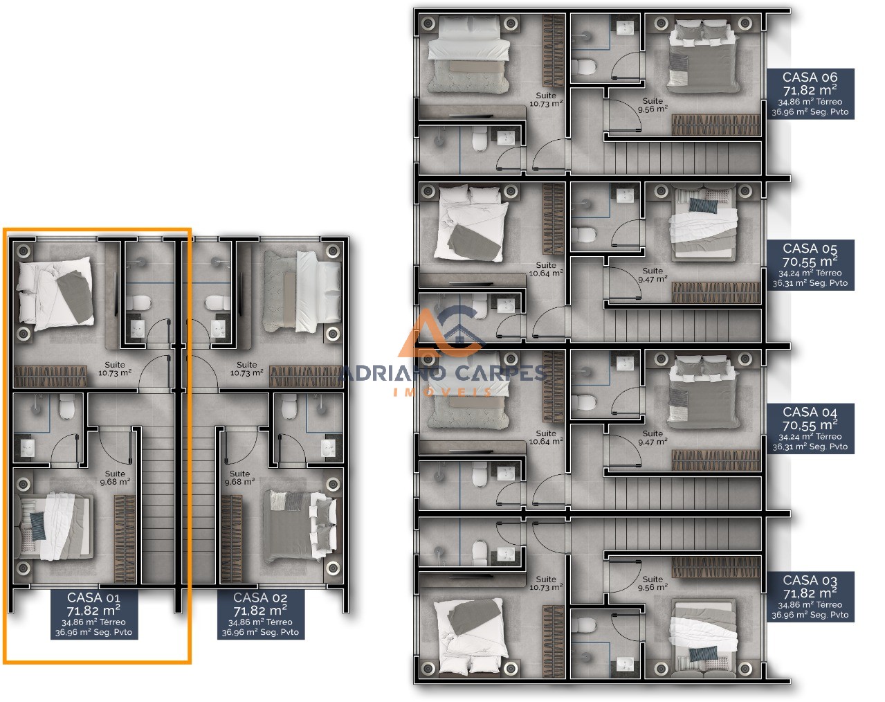 Casa, 2 quartos, 72 m² - Foto 10