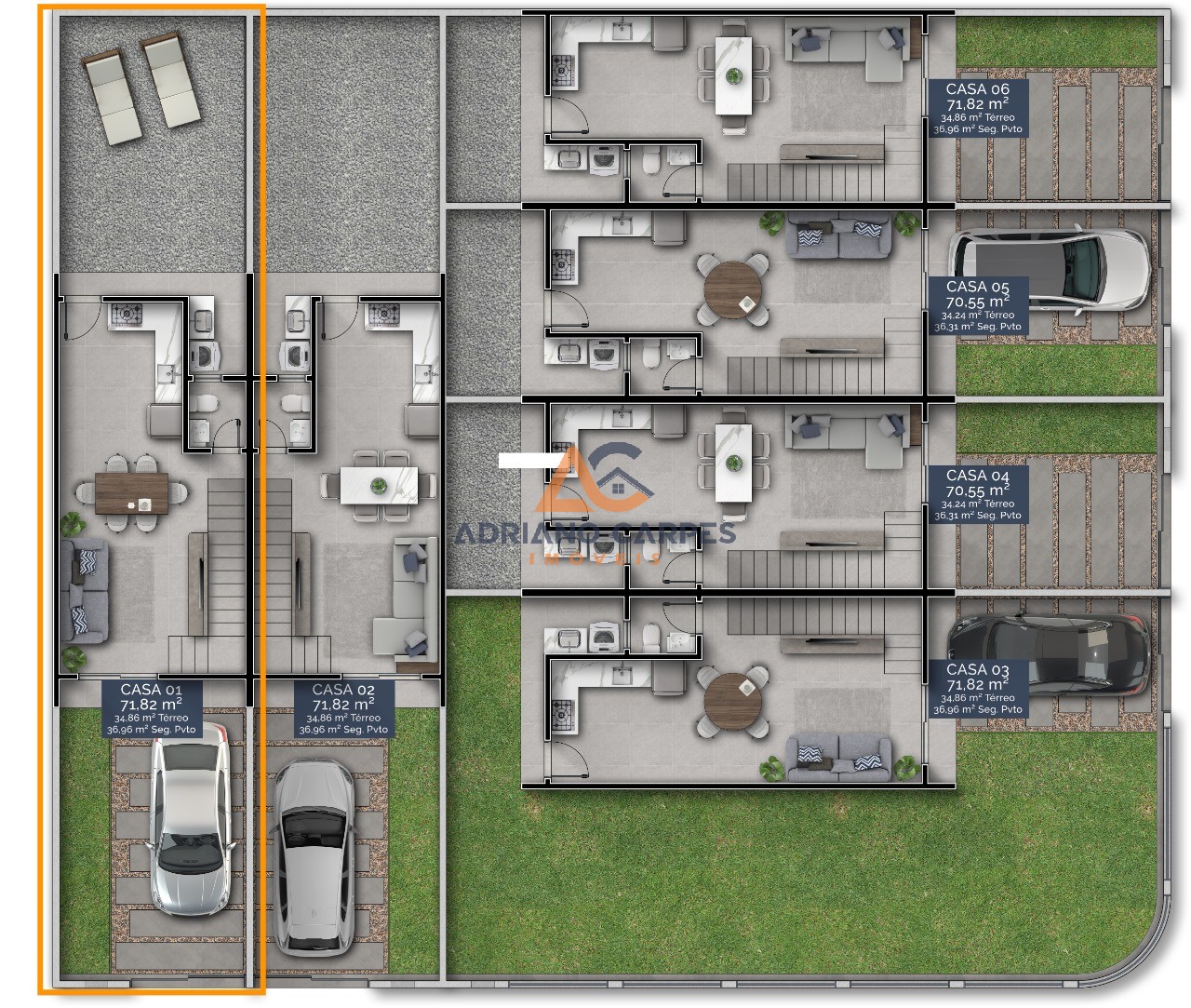 Casa, 2 quartos, 72 m² - Foto 9