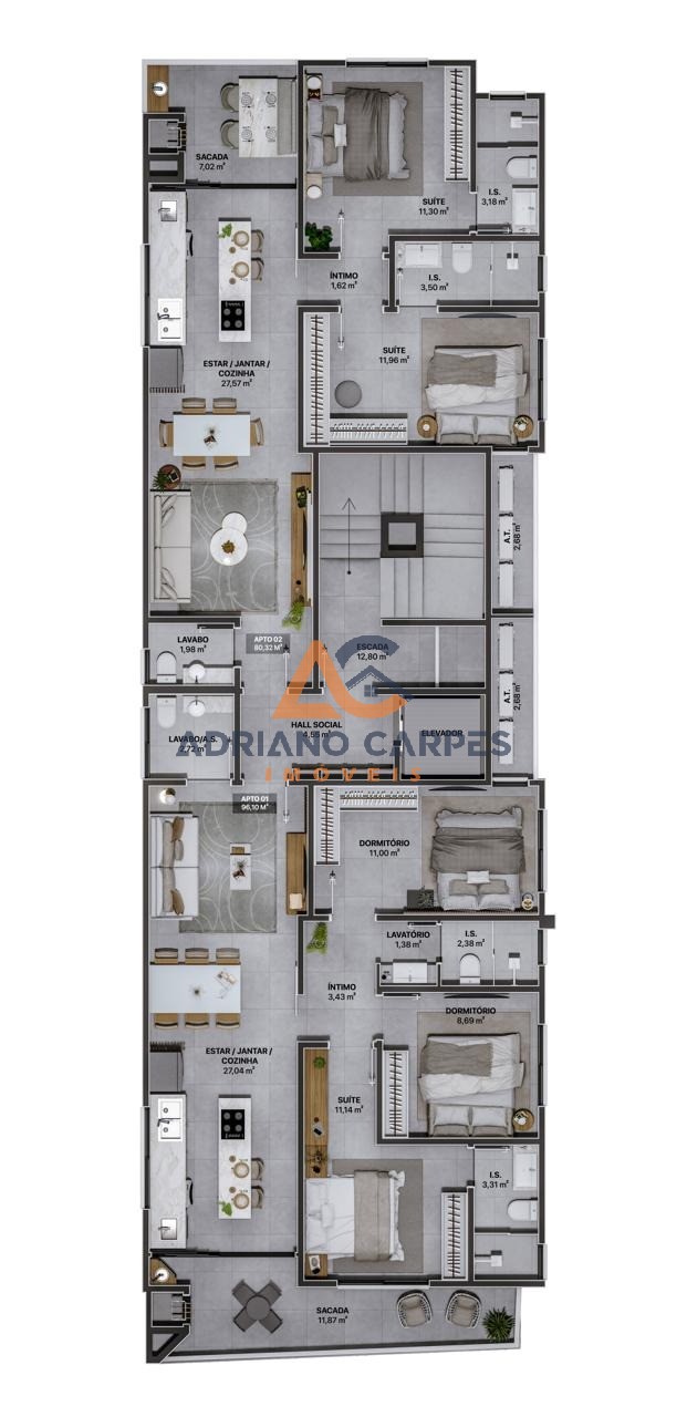 Apartamento, 2 quartos, 80 m² - Foto 9
