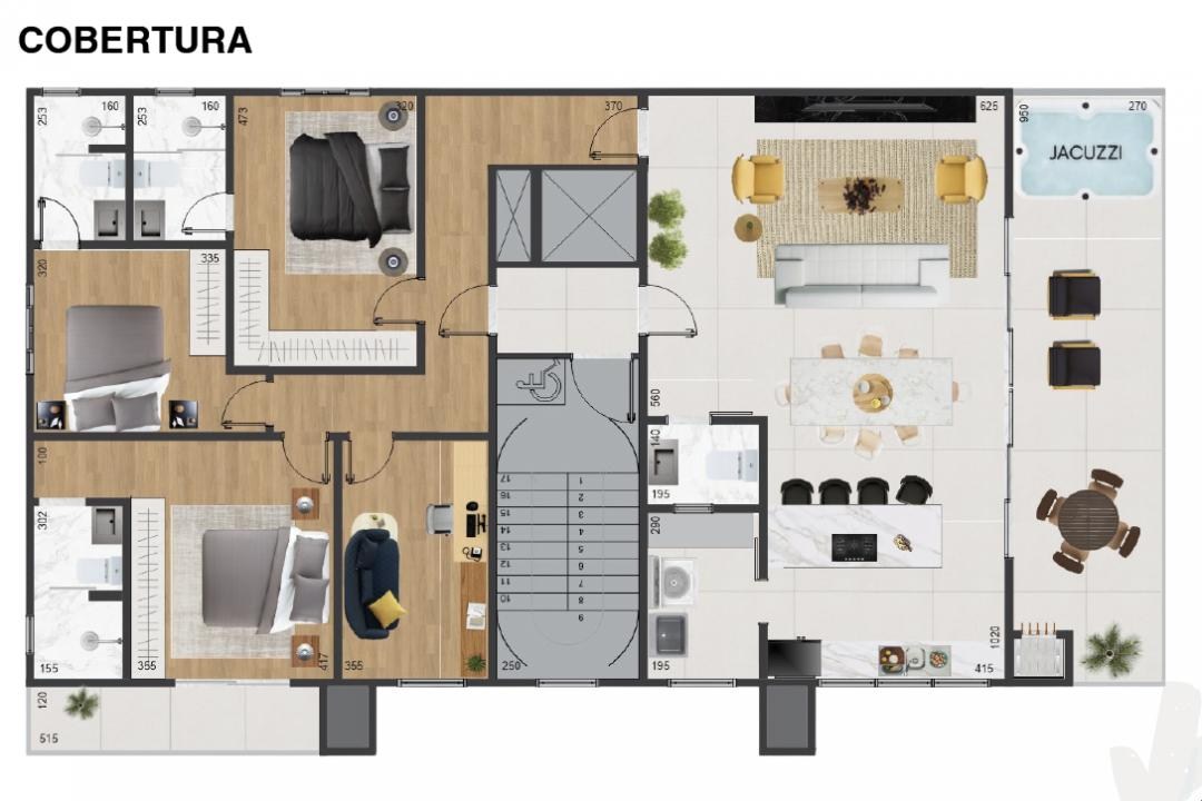 Cobertura, 3 quartos - Foto 3