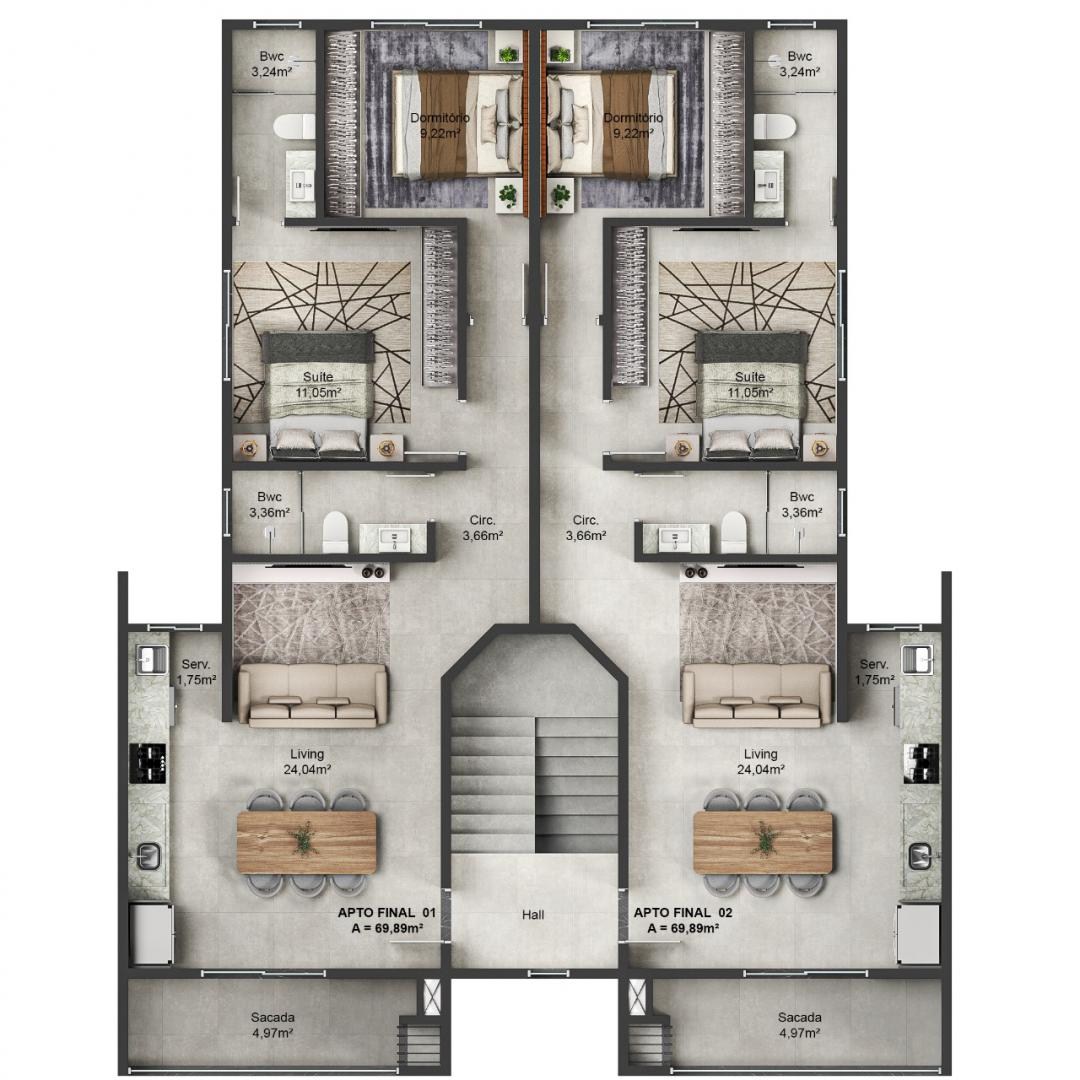 Apartamento, 2 quartos, 72 m² - Foto 5