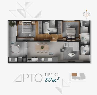 Apartamento, 2 quartos - Foto 4