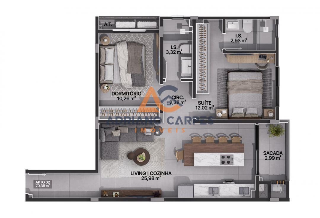 Apartamento, 2 quartos - Foto 13