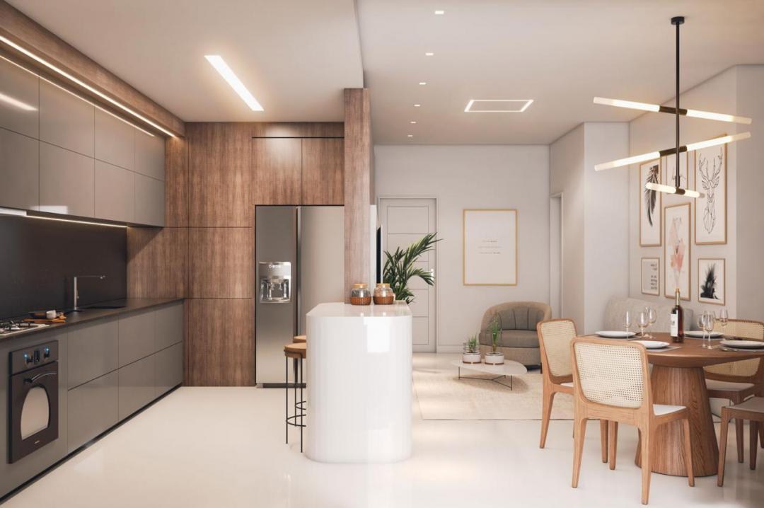 Apartamento na quadra mar com três dormitórios e demais cômo