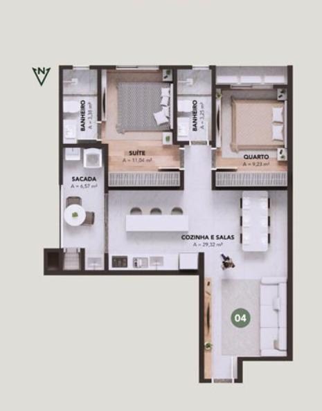 APARTAMENTO RESIDENCIAL em Navegantes - SC, Centro