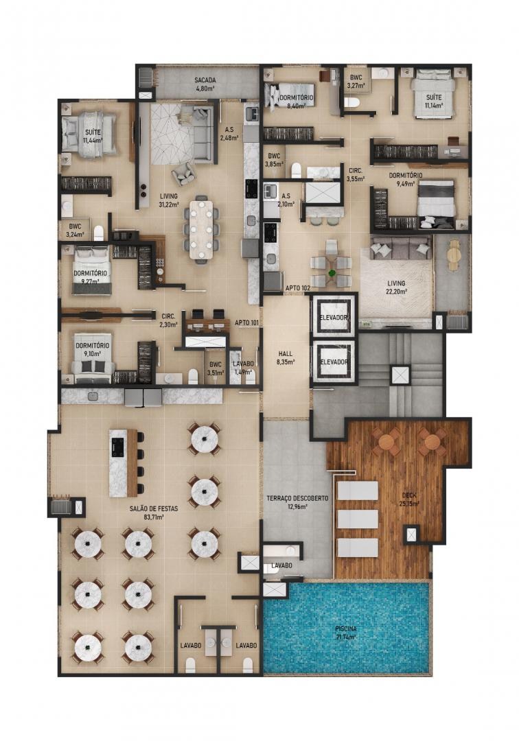Apartamento, 3 quartos - Foto 29