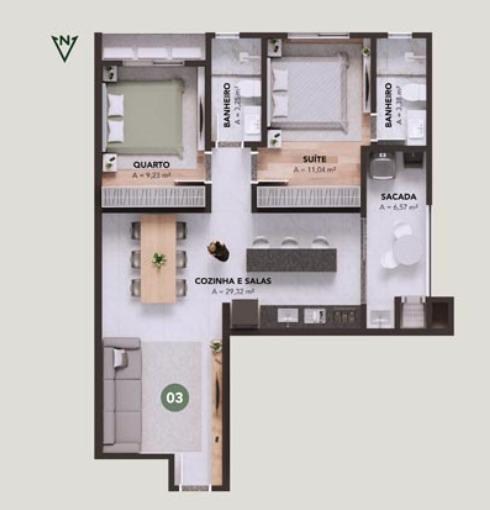 APARTAMENTO RESIDENCIAL em Navegantes - SC, Centro