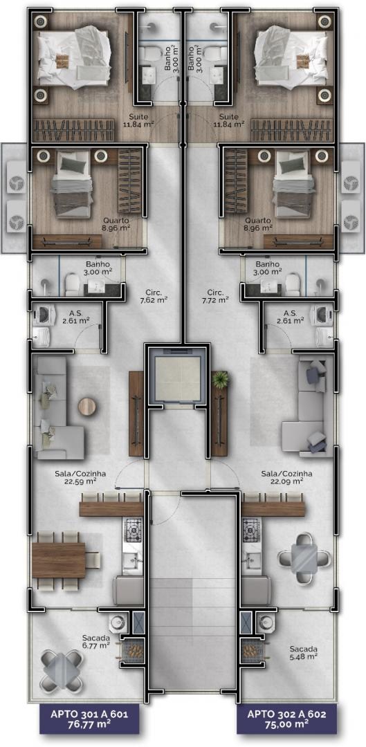 Apartamento, 2 quartos, 1 m² - Foto 5